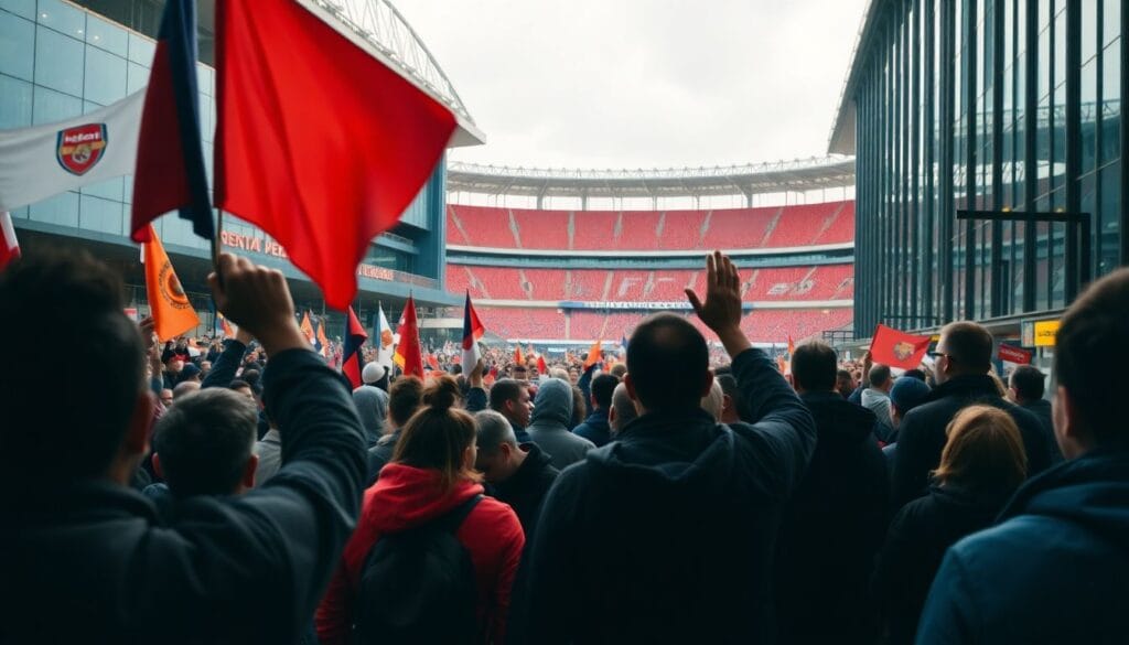Torcida do Racing faz festa no El Cilindro antes do jogo