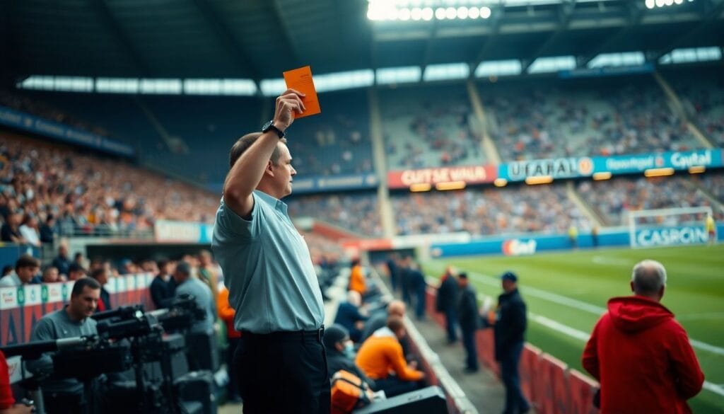 Árbitro mostra cartão equivocado em Atlético x Cruzeiro