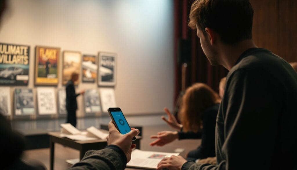 Mateus Solano toca celular de espectador durante peça