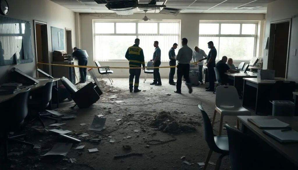 Cerca de 30 feridos no desabamento do teto da Secretaria de Educação