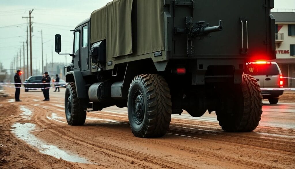 Caminhão-drone ucraniano com metralhadora .50