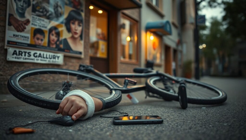 Kayky Brito sofre queda de bicicleta e mostra ferimentos