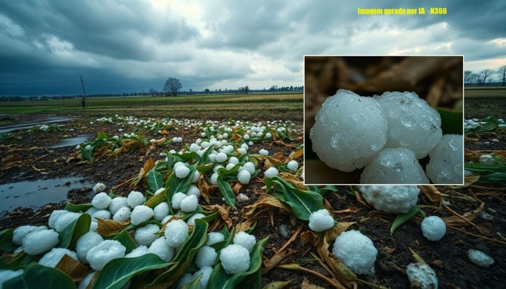 Granizo atinge dezenas de municípios do RS
