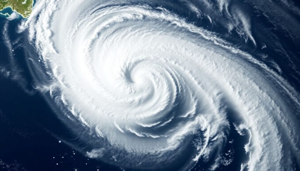 Satélite mostra ciclone extratropical em Santa Catarina