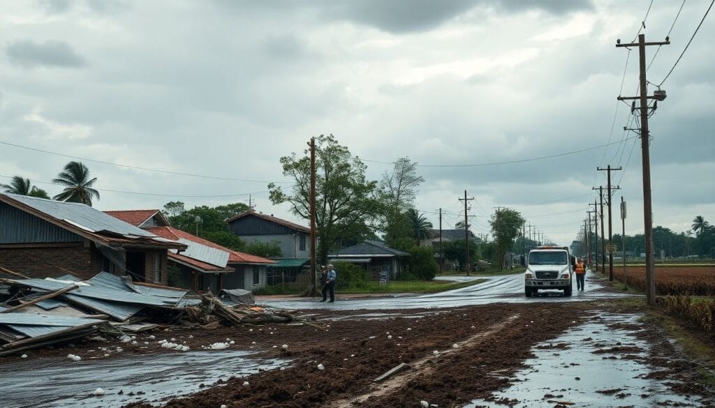 Ciclone traz ventos fortes e granizo em SC