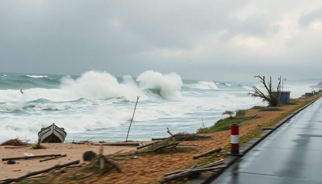 Ciclone avança e provoca ventos fortes no Sudeste
