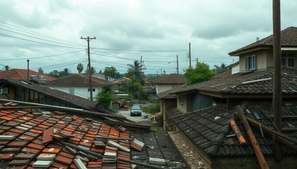 Tornado atinge Dionísio Cerqueira e causa danos