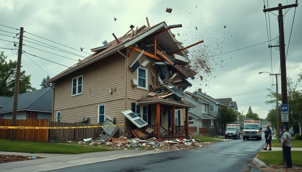 Tornado arranca casa em Dionísio Cerqueira, SC