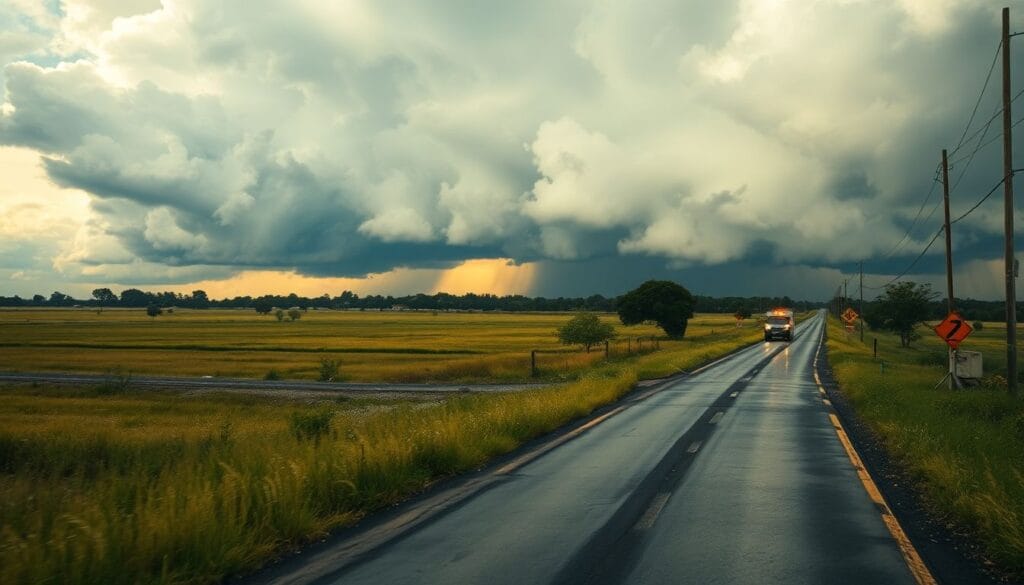 Ar muito quente antecede frente fria no Sul; chuva forte e temporais isolados são esperados.