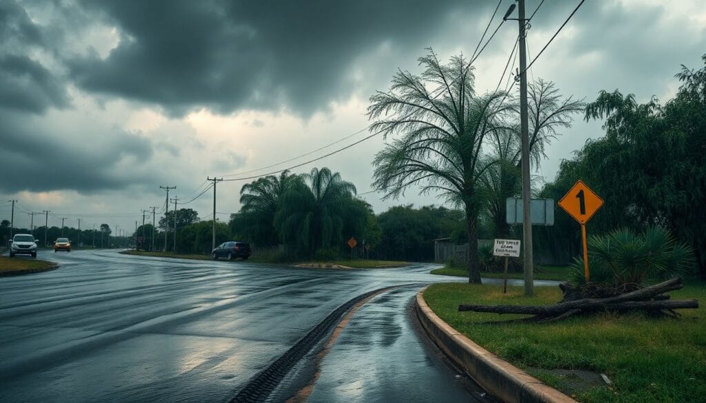 Sistema traz chuva, trovoadas e rajadas na fronteira; risco de vento forte avança pelo RS.