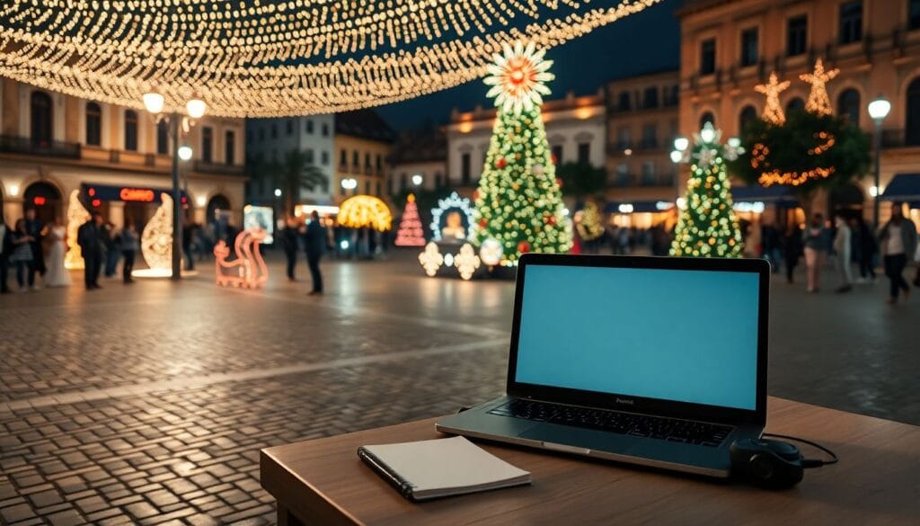 Iluminação foi acesa em cerimônia que abriu o Natal da Mineiridade, com programação cultural e decoração temática.