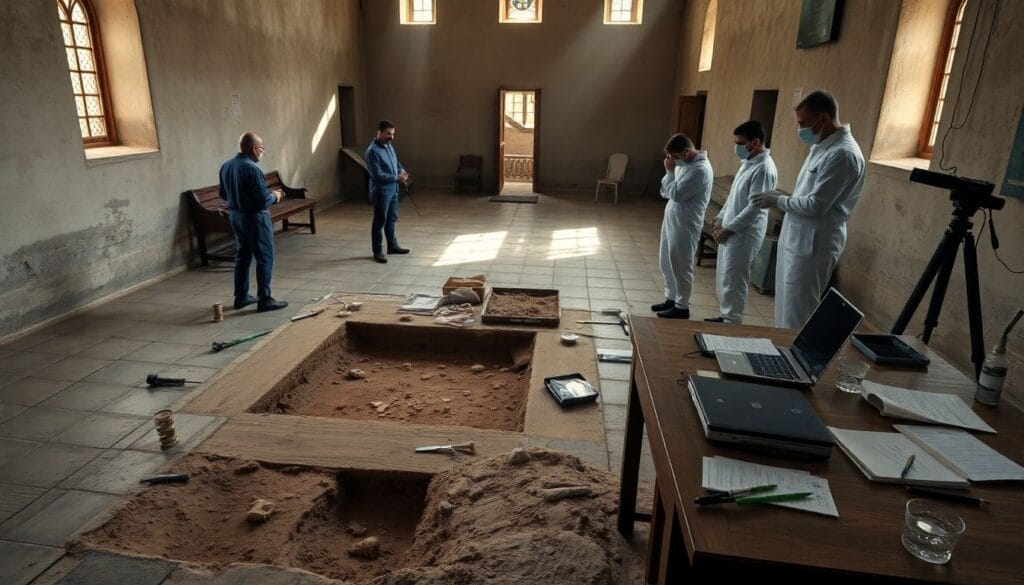 Achado na Capela dos Aflitos em SP motiva perícia arqueológica e pedido de transparência.