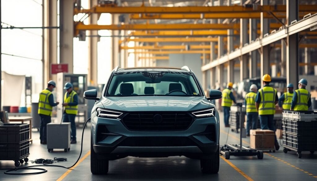 Montadora chinesa anuncia produção local e apresenta o C16, SUV de seis lugares em versões elétrica e híbrida.