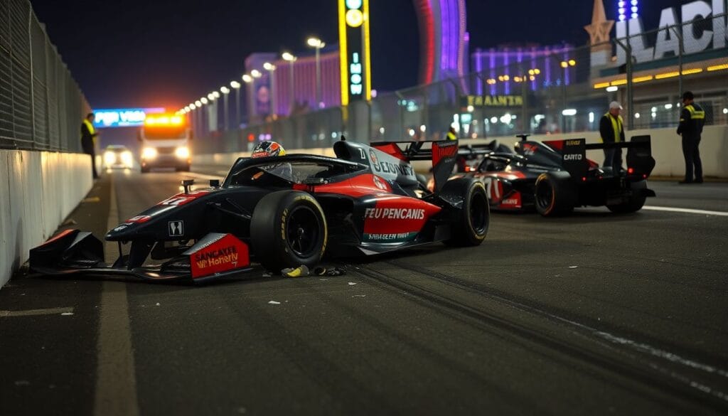 Bortoleto abandona GP de Las Vegas após colisão