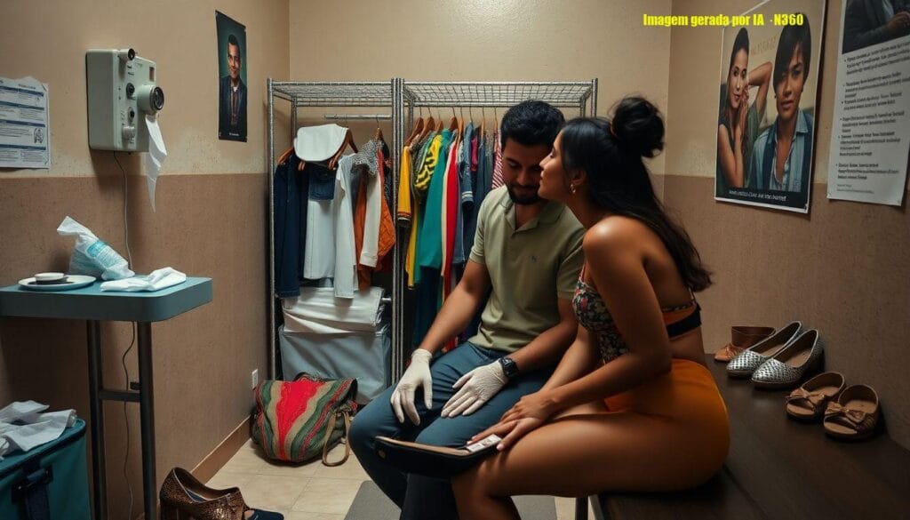 Brunna mostra bastidores de minidesfile após lipo