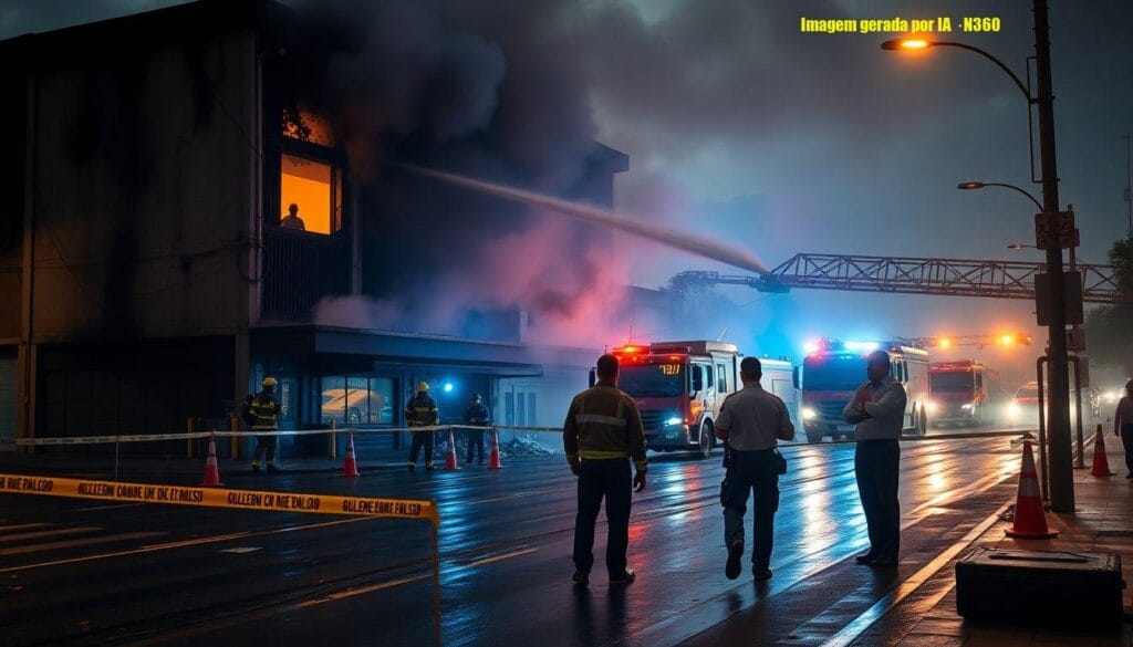 Vídeo: fogo toma prédio na Av. Raja Gabaglia