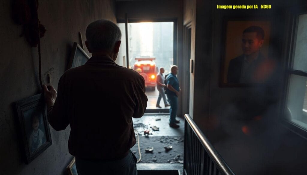 Foto do idoso em desespero no incêndio de Hong Kong