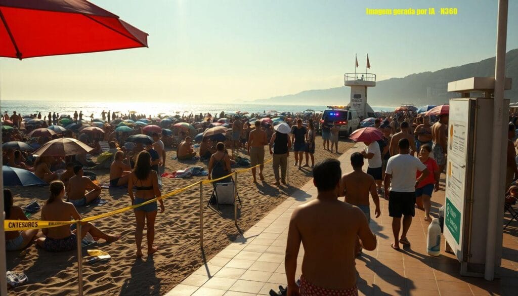 Rio tem praias lotadas no Natal; previsão de 40°C