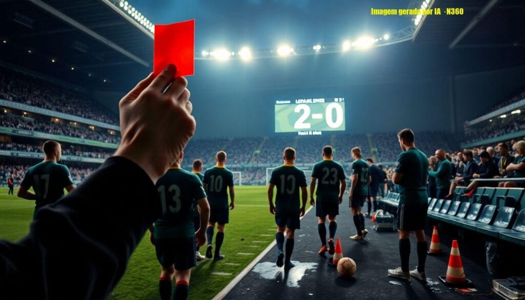 Aníbal Moreno chora após expulsão que eliminou Palmeiras