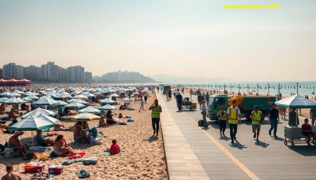 Calor intenso no Rio lota praias; prefeitura reforça limpeza