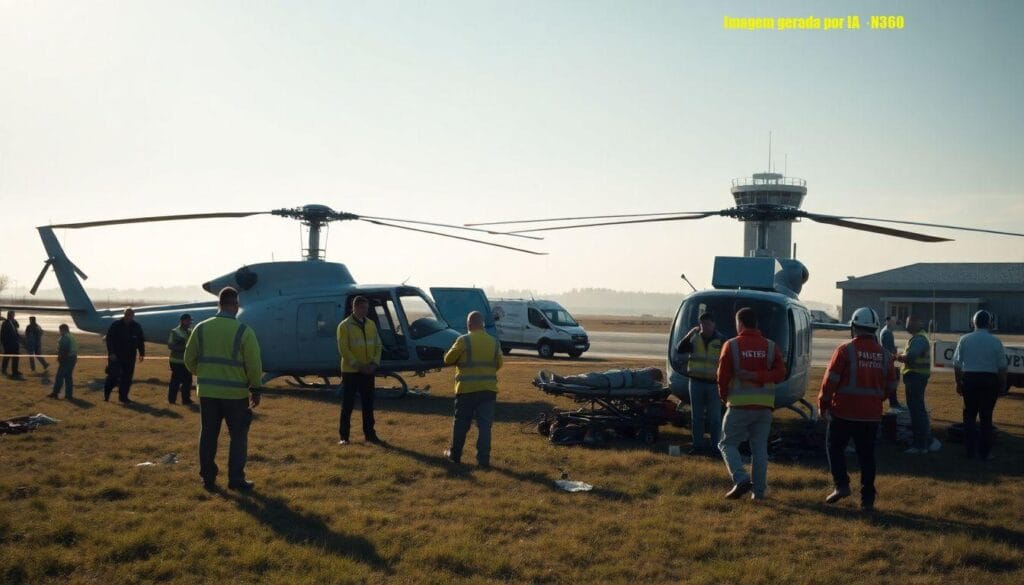 Colisão entre helicópteros deixa um morto em Nova Jersey