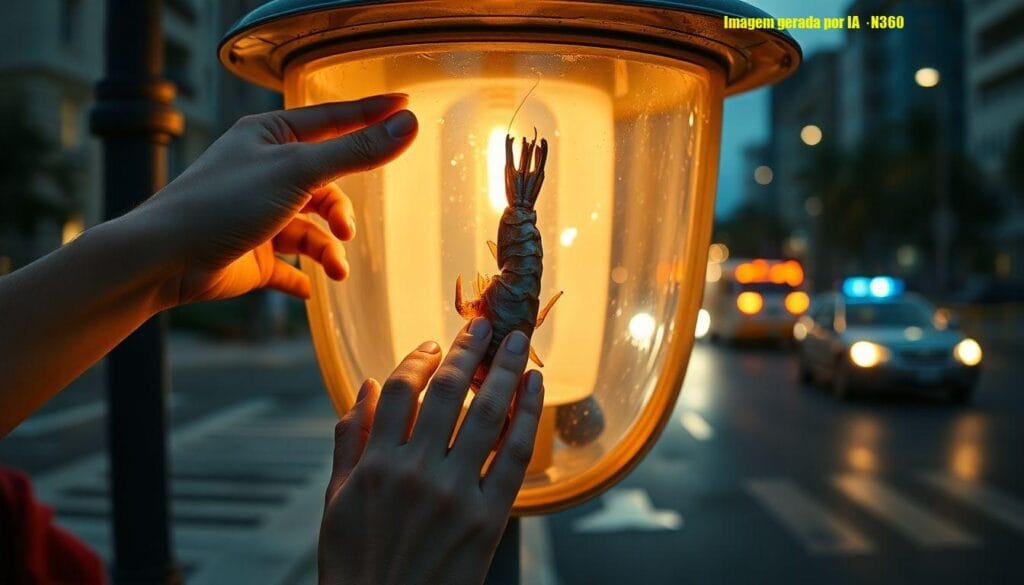 Viral sobre 'vingança com camarões' não tem registros