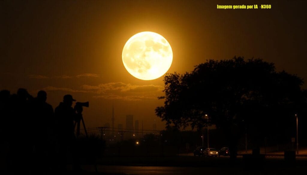 Última superlua do ano é vista em Campo Grande