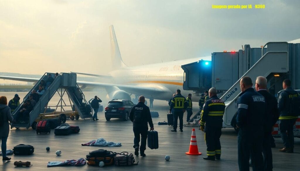 Evacuação em voo da Latam em Guarulhos