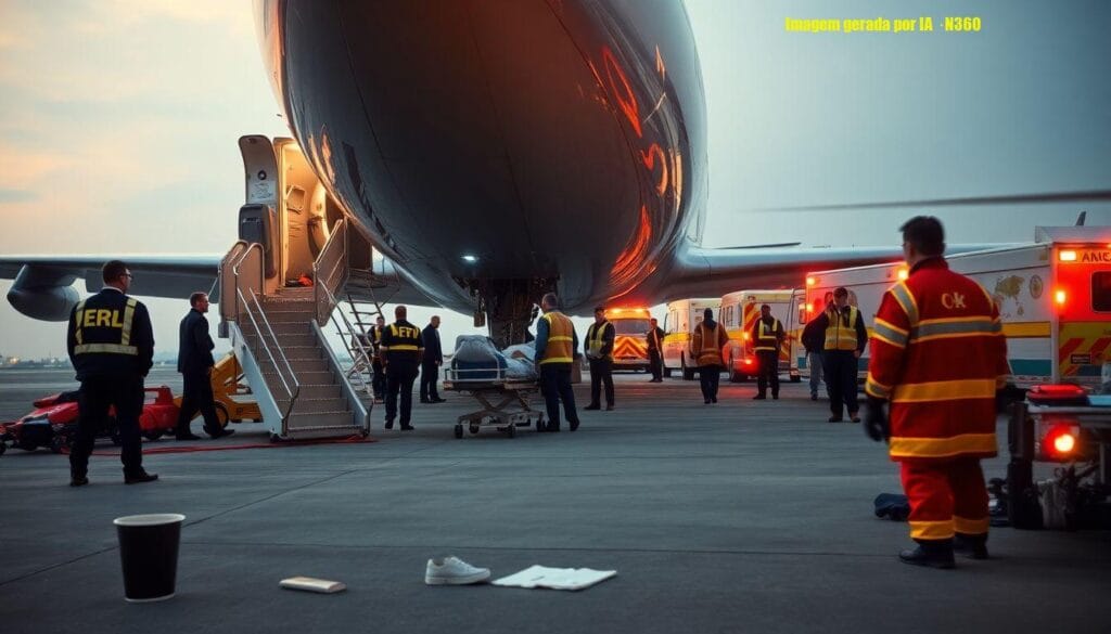 Avião perde 30 metros em sete segundos e deixa 20 feridos