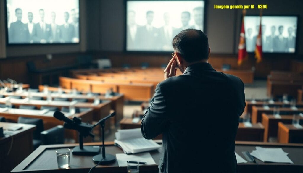 Carlos Bolsonaro chora em homenagem na Alesp