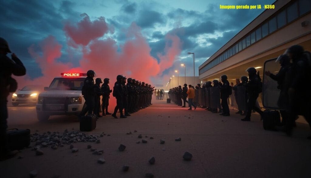Confusão no Galeão antes de embarque do Flamengo