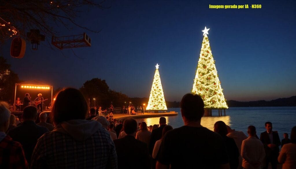 Árvore da Lagoa é acesa após cinco anos
