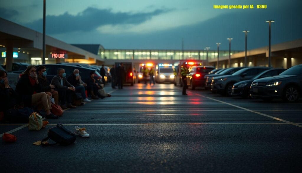 Homem detido após ataque com spray em estacionamento de Heathrow