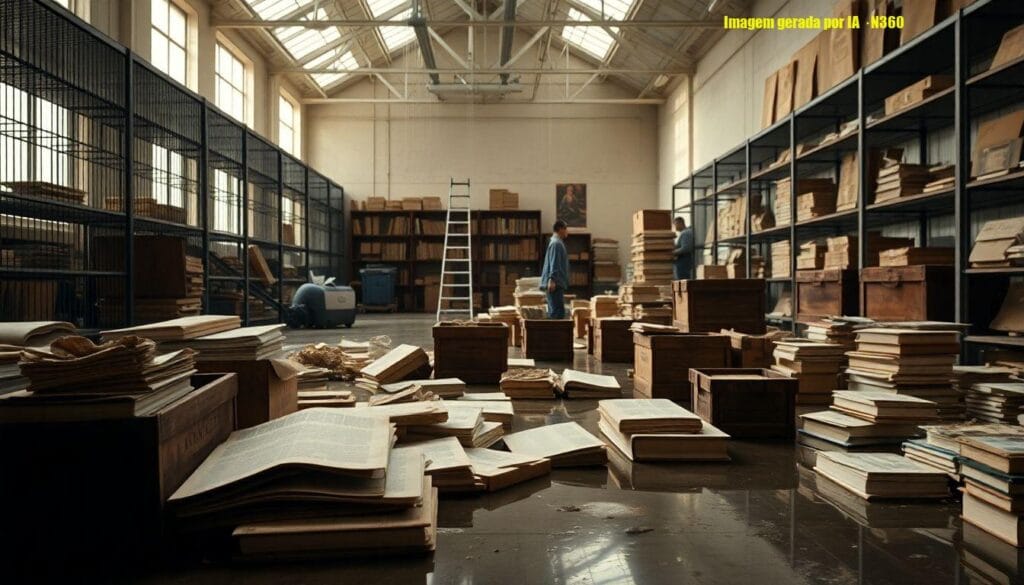 Livros do Louvre danificados por vazamento de água