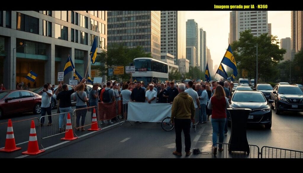 Ato por anistia a Bolsonaro bloqueia faixa da Paulista