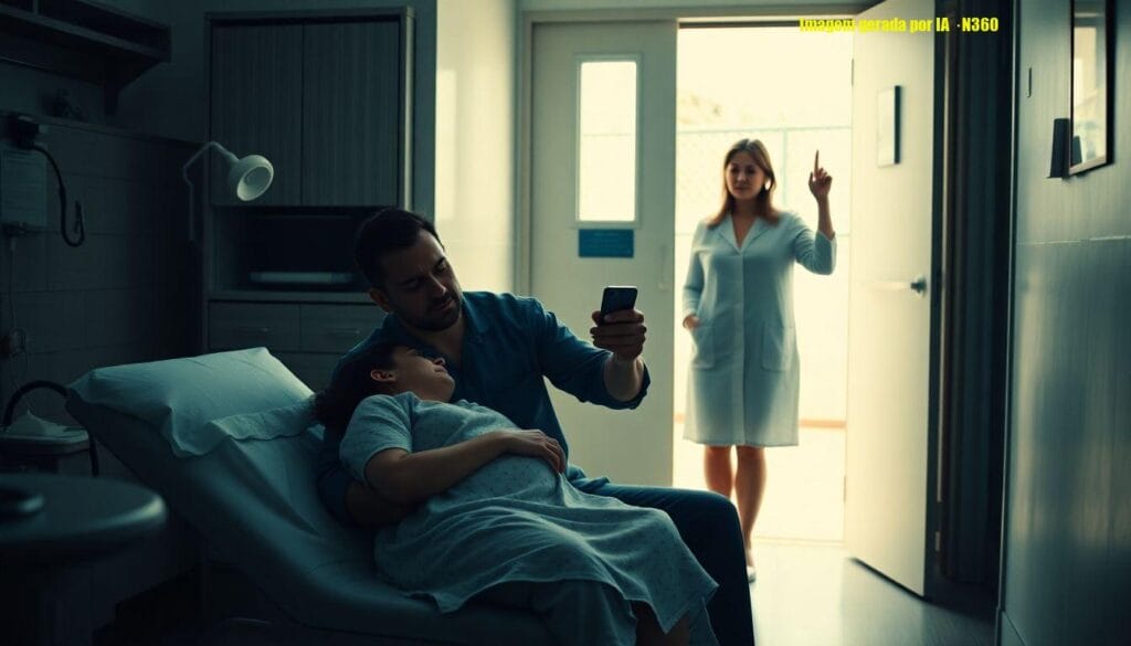 Lígia desmaia; Joaquim ampara e alerta Gerluce