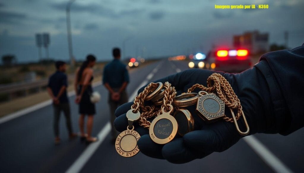 Família é detida na BR-262; joias citam 'Peixão'