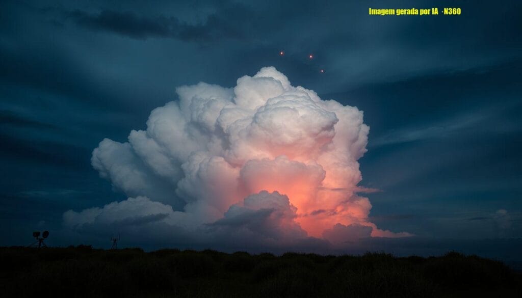 NASA esclarece luzes vermelhas sobre tempestades