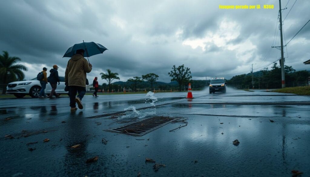 Frente fria traz chuva forte ao Sul nesta segunda