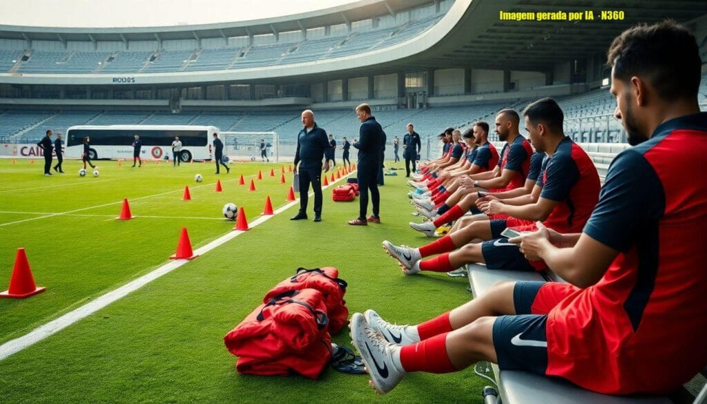 Flamengo treina com elenco completo em Doha para final