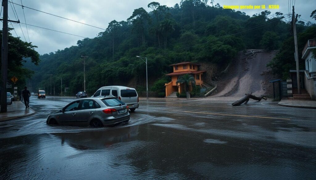 Rio tem risco de chuva intensa e temporais esta semana