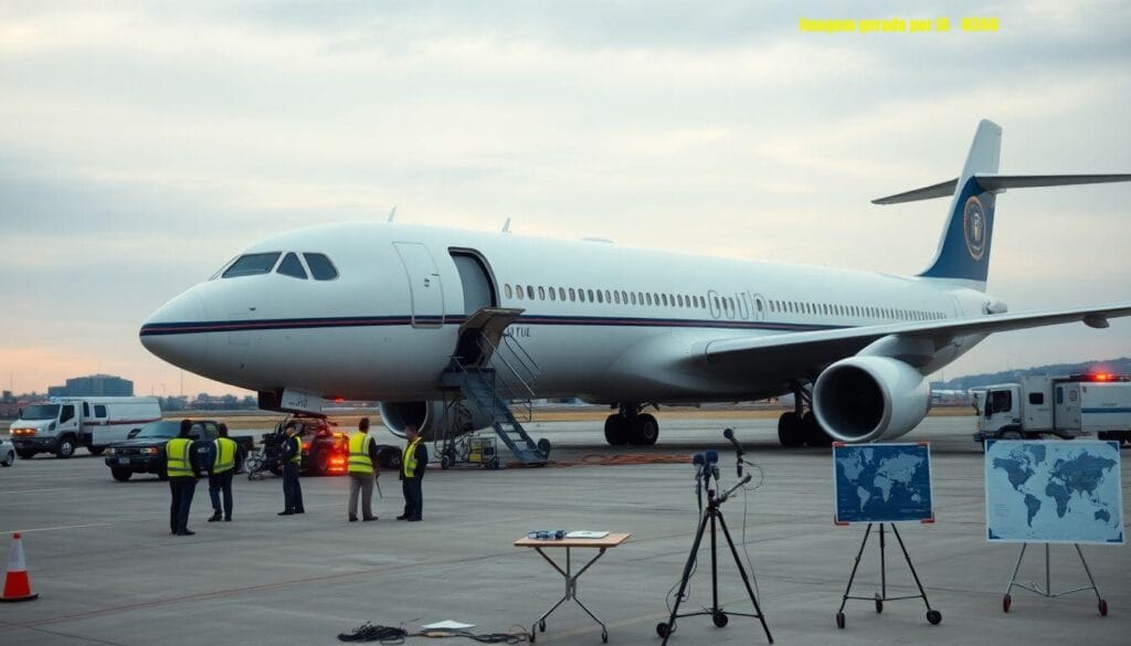 Air Force One retorna por problema elétrico rumo a Davos