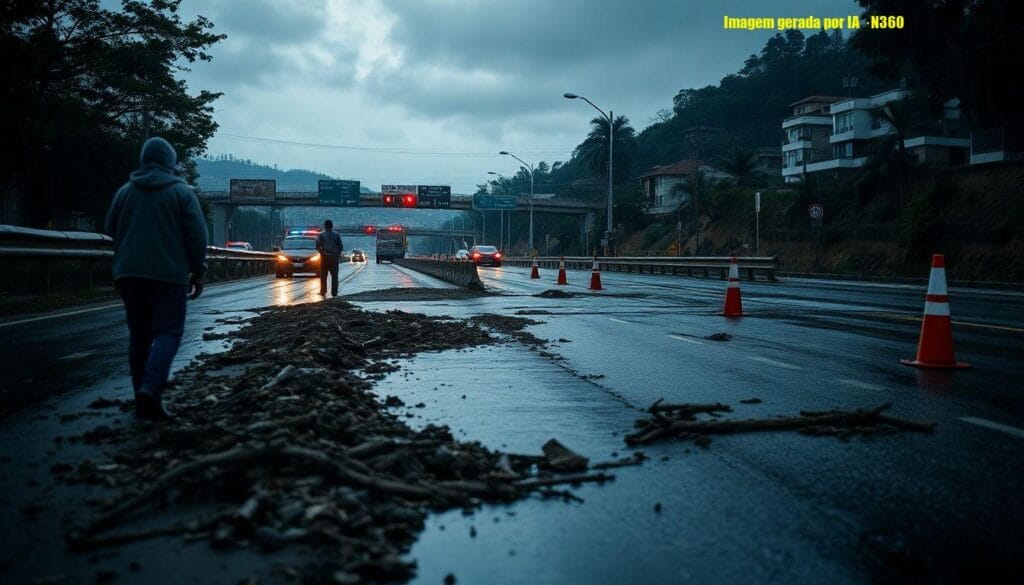 Três estados do Sudeste em alerta vermelho por chuva