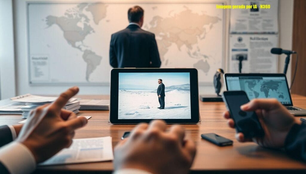 Casa Branca vira alvo após foto de Trump com pinguim