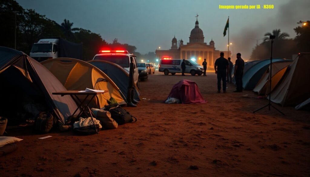 Moraes cita 8 de Janeiro e determina retirada no DF