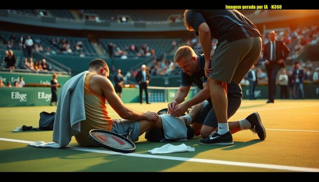 Sinner sofre com cãibras e avança após paralisação