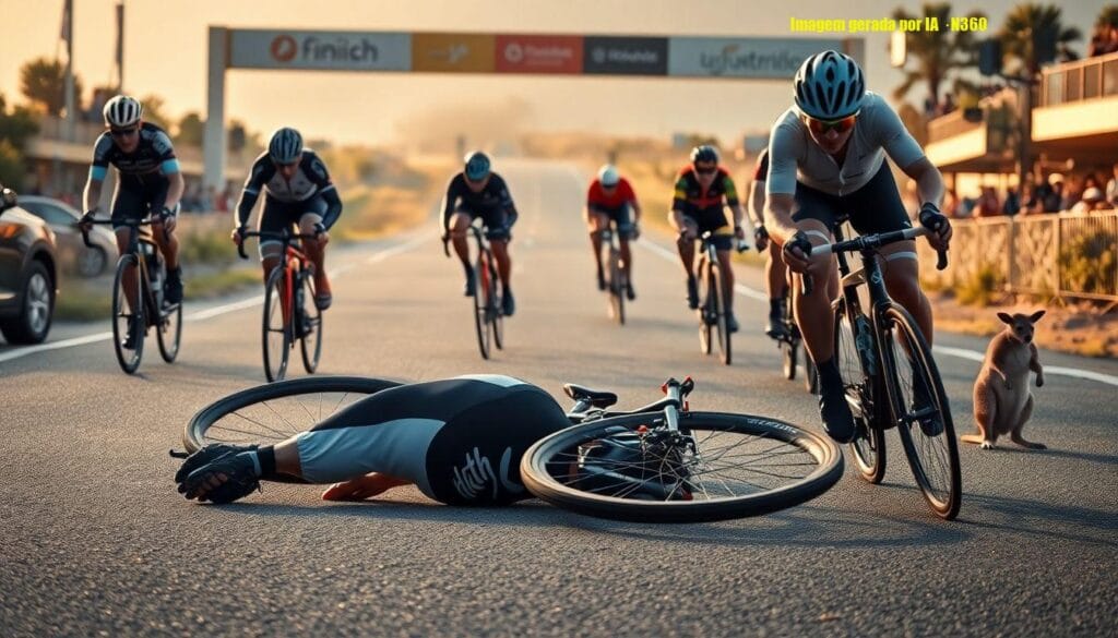 Jay Vine é derrubado por canguru e mantém vitória