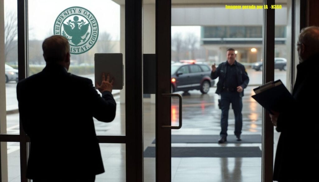 Agente do ICE tenta entrar em consulado do Equador