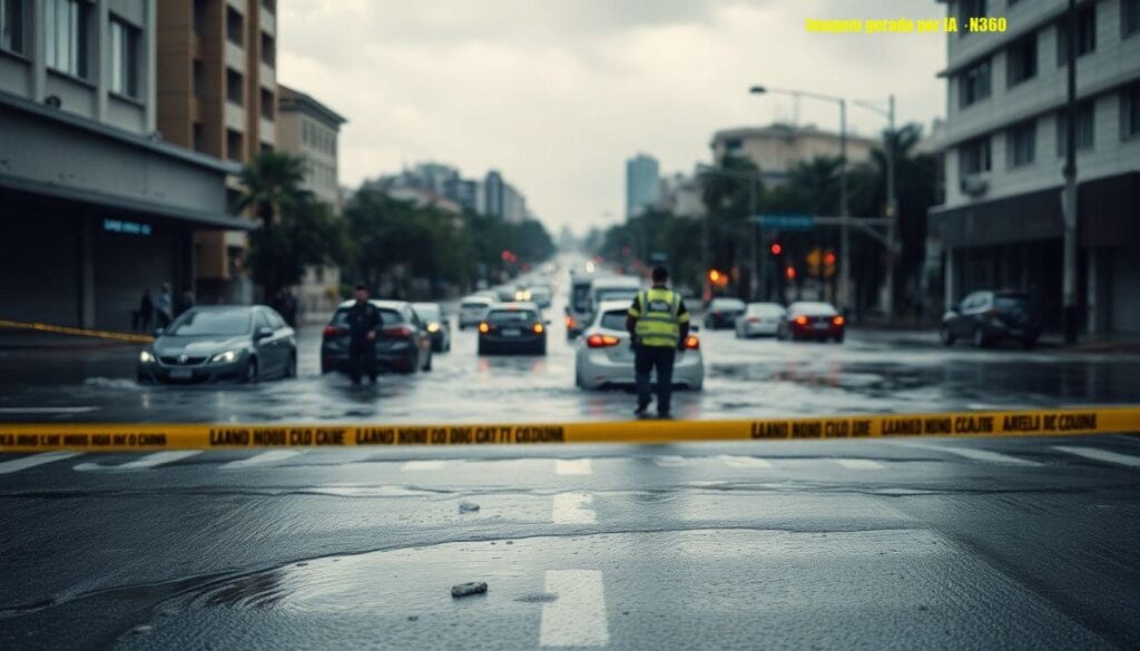 Ruas de Belo Horizonte ficam alagadas após temporal