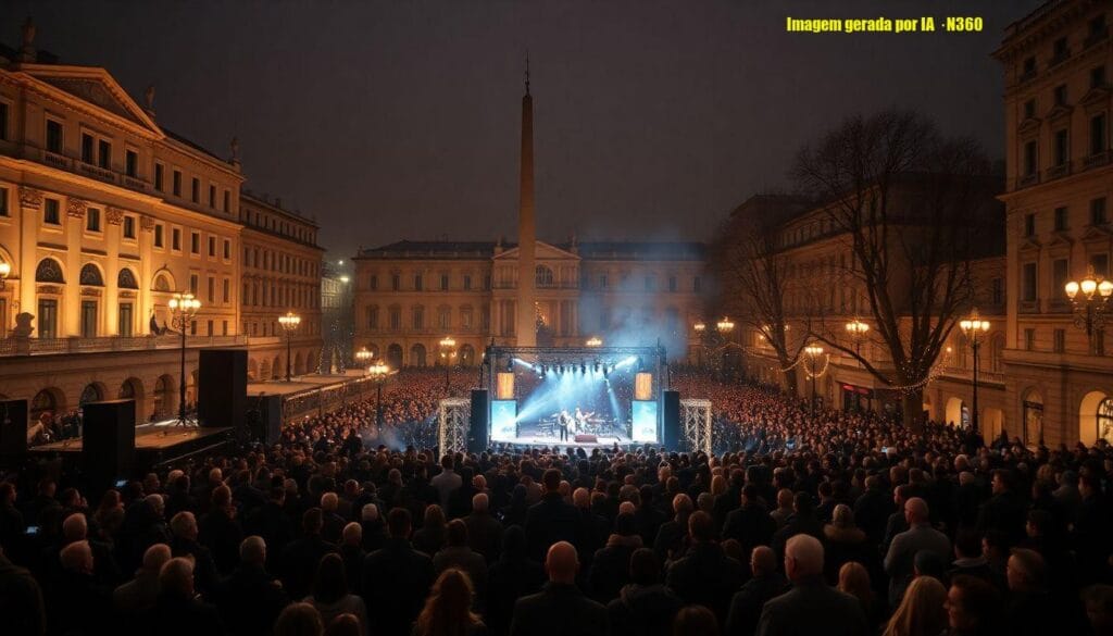 Réveillon reúne milhares na Praça da Liberdade